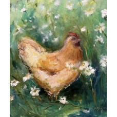 “Village Hen” – Original Hen Painting, Oil on Canvas | Marina Stognieva “Village Hen” – Original Hen Painting, Oil on Canvas | Marina Stognieva